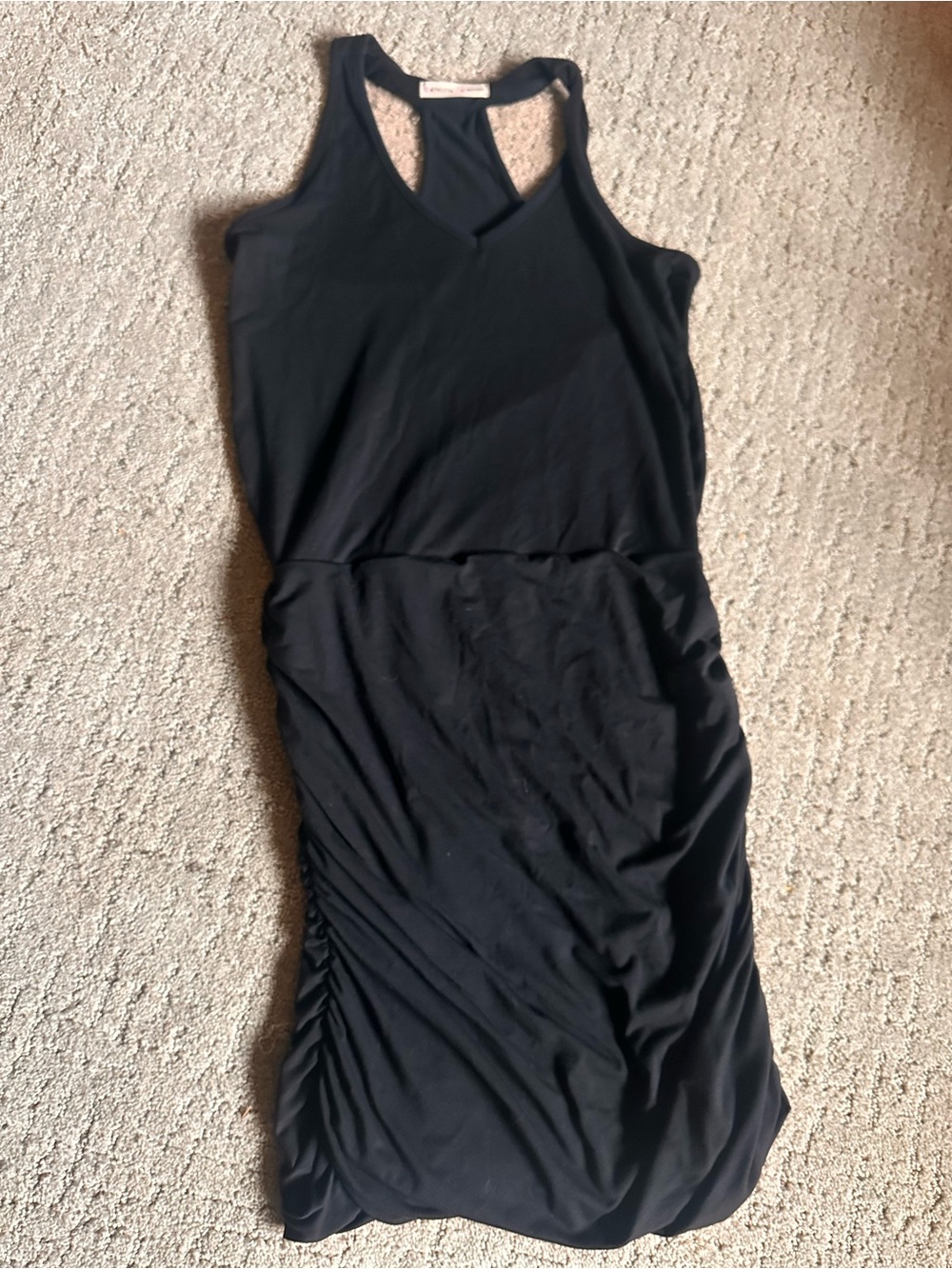 Athleta Women's Black Racerback V-Neck Dress